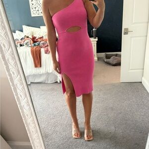 Petal & Pup Women's stassie dress - pink with slit and cut out, size 4 worn once